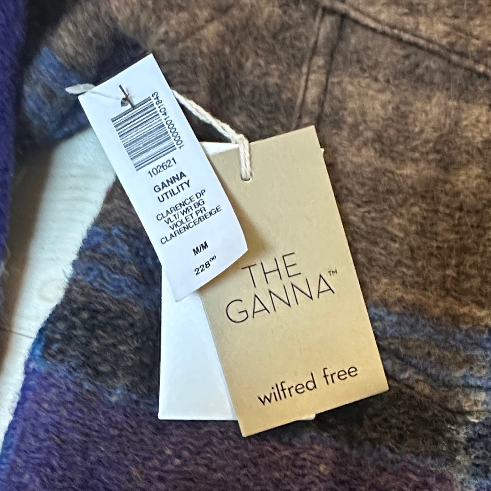 NWT Wilfred The Ganna Brown Purple Shacket M - Picture 3 of 5